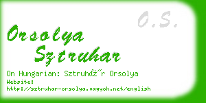 orsolya sztruhar business card